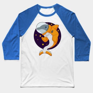 Dolphin Astronaut Space Baseball T-Shirt